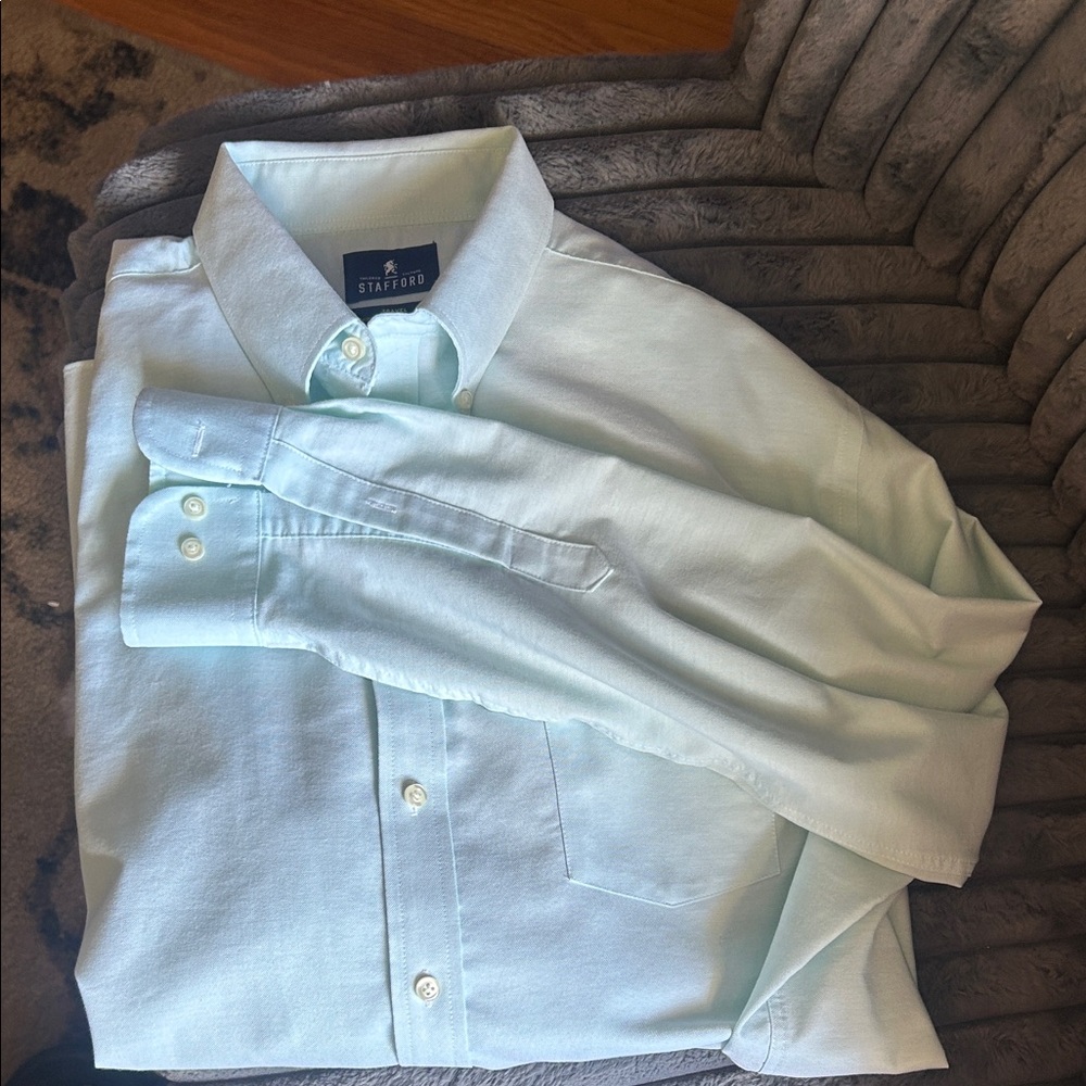 Stafford Men's Baby Blue Dress Shirt